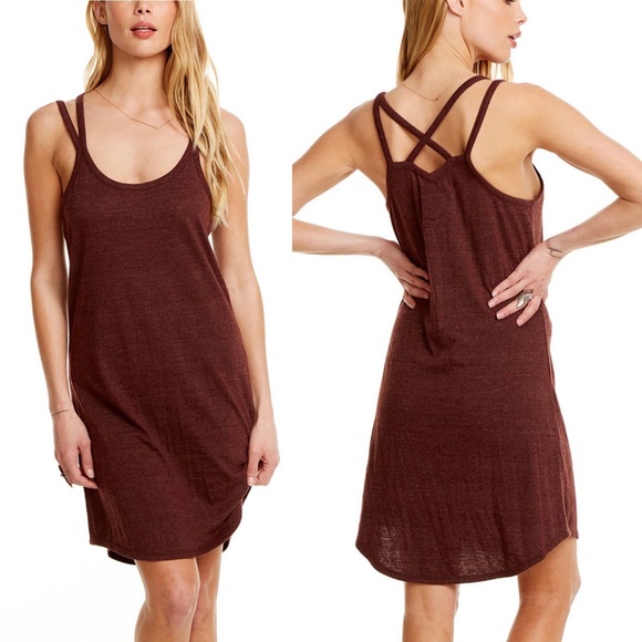 Chaser Dresses & Skirts - Chaser Jersey Strappy Cross Back Mini Dress M
